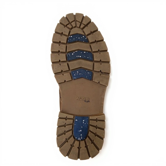 SOLD—-Aldo Men's Brown Leather Lace-Up Boots Water proof - Picture 3 of 5